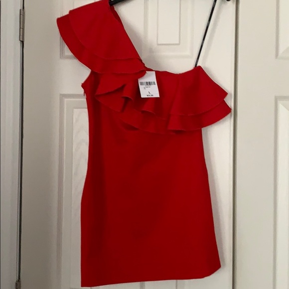 NWT Knit Dress, off one shoulder dress - Picture 3 of 5